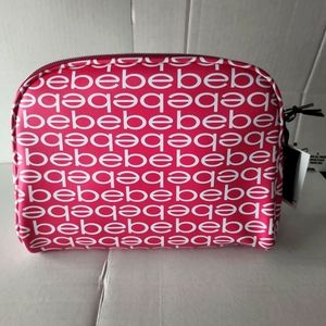 Bebe Pink Logo Cosmetic Makeup Bag – Travel Pouch